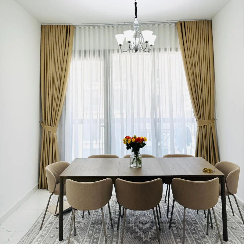 Wave Style Curtains — Continuous, sculpted folds for a contemporary finish.