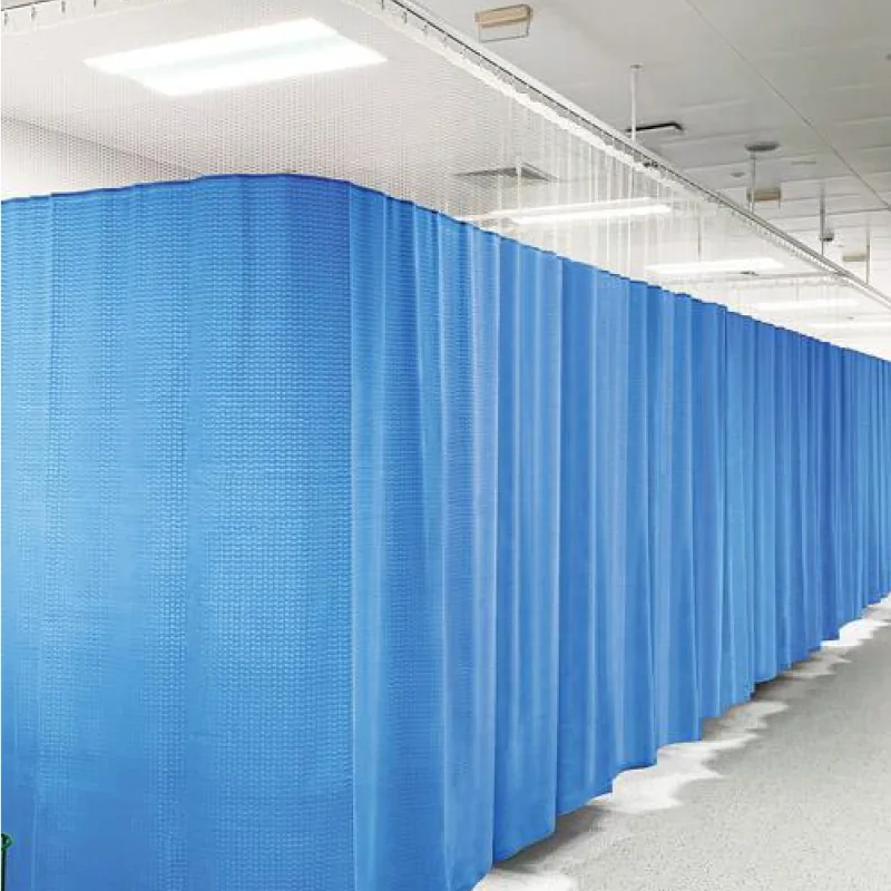 Hospital Curtains — Antimicrobial, flame-retardant partition curtains.