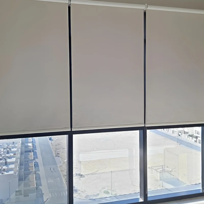 Blackout Roller Blinds — Full light-block in a clean, compact roller cassette.
