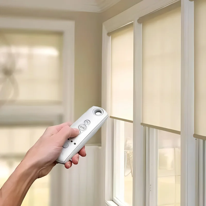 Motorized Roller Blinds — Remote, app, or voice-controlled roller blinds.